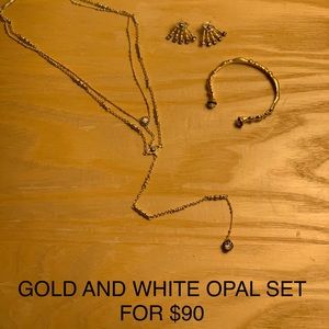 Jewelry - Kendra Scott Gold, pave, and opal set Jewelry - Kendra Scott Gold, pave, and opal set